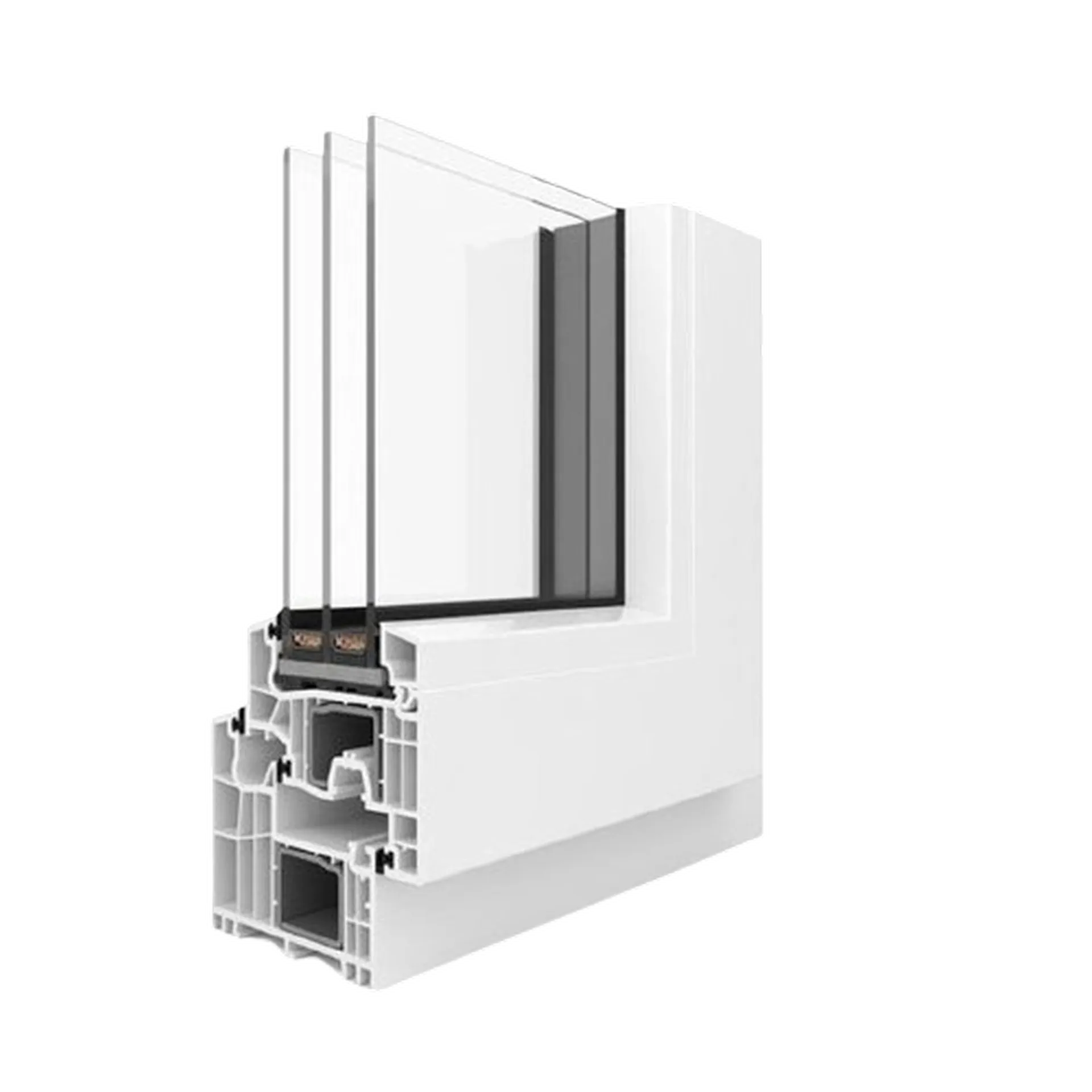 Fereastră termopan Salamander bluEvolution 92 cu design Classic, vedere din interior