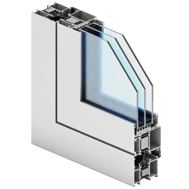 Secțiune tehnică profil 3 camere 65mm Aliplast Imperial