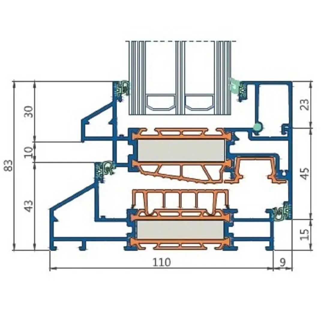 deceuninck decalu 110 steel otel sectiune tehnica
