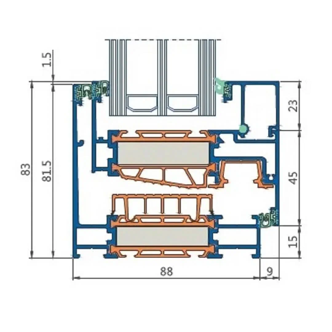 Fereastră aluminiu premium Decalu 88 Hidden cu cercevea ascunsă