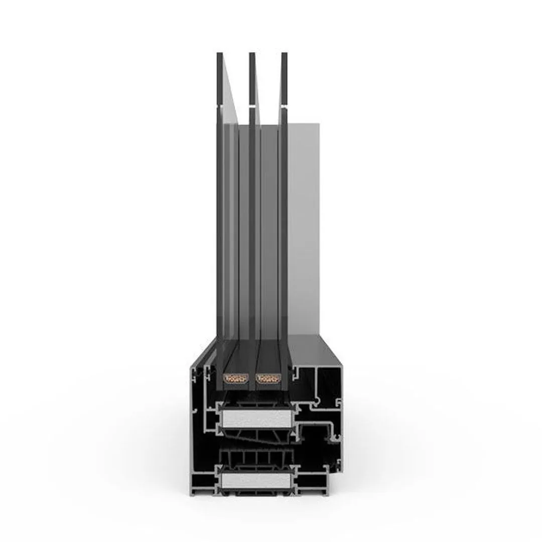 Secțiune profil multicameral 88mm sistem Decalu 88