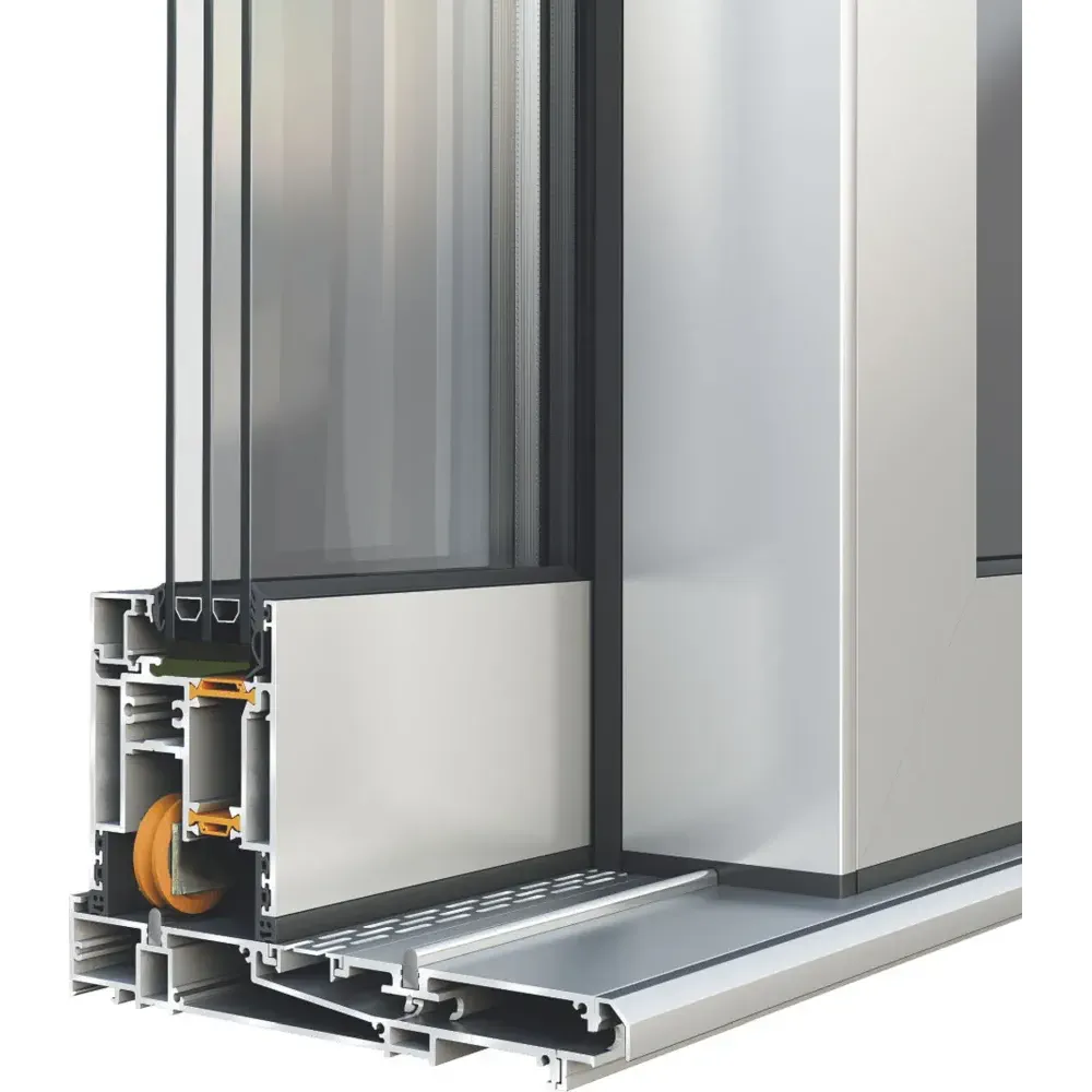 Sistem liftant glisant secțiune profil Alumil S700 barieră termică arad